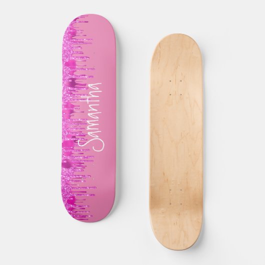Skateboard Girly Pinky Glitter (Voorkant)