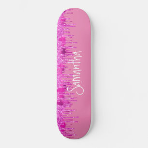 Skateboard Girly Pinky Glitter