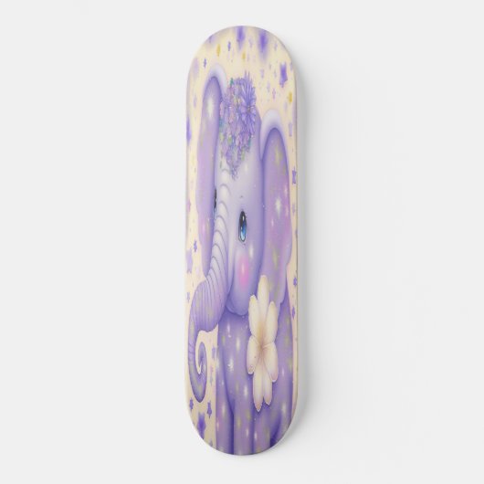 Skateboard Girly-prachtige baby olifant (Voorkant)