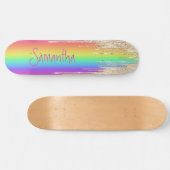 Skateboard Girly Sparkle Paarse Rainbow (Horizontaal)