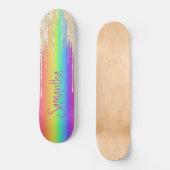 Skateboard Girly Sparkle Paarse Rainbow (Voorkant)