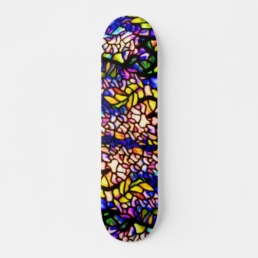 Skateboard-Glas in lood-Louis Tiffany 1 Persoonlijk Skateboard (Voorkant)