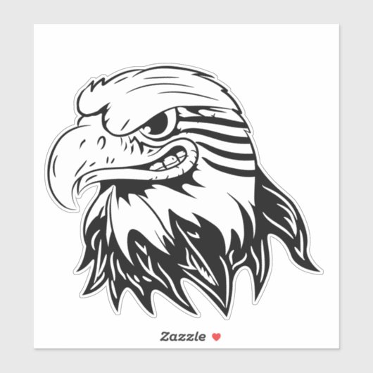 Skateboard glimlen Bald Eagle Sticker (Vel)