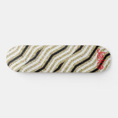 Skateboard Gold Black White (Horizontaal)