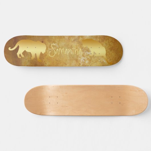 Skateboard Gold Lions gepersonaliseerd (Horizontaal)