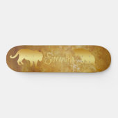 Skateboard Gold Lions gepersonaliseerd (Horizontaal)