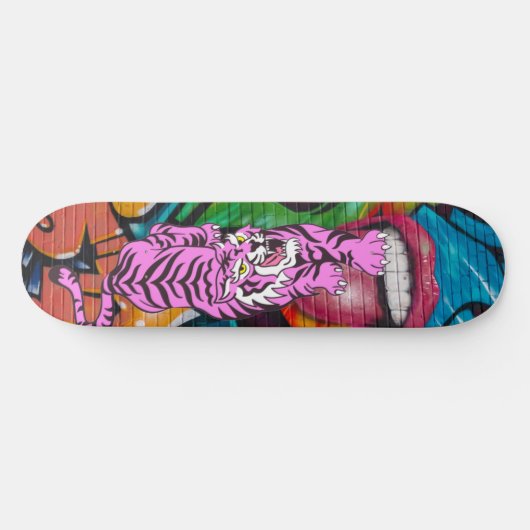 Skateboard Graffiti Paars Tiger (Horizontaal)