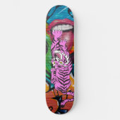 Skateboard Graffiti Paars Tiger (Voorkant)