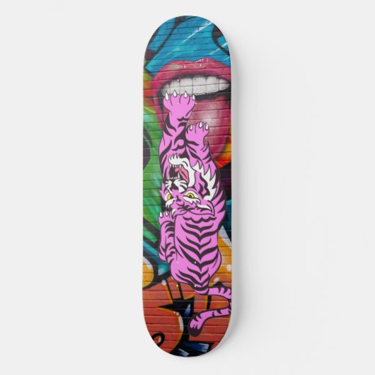 Skateboard Graffiti Paars Tiger (Voorkant)