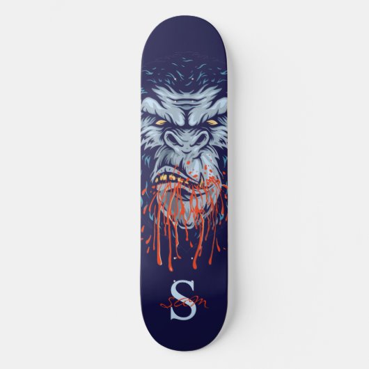 skateboard Gray Gorilla Skull Monogram (Voorkant)