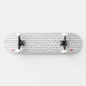 Skateboard - Gray Hearts Red Heart (Horizontaal)