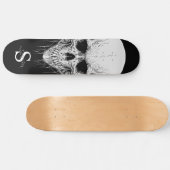 skateboard Gray Skull Monogram (Horizontaal)