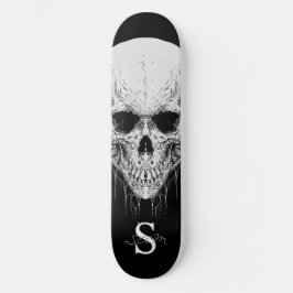 skateboard Gray Skull Monogram