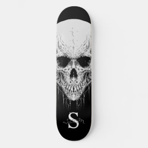 skateboard Gray Skull Monogram