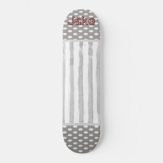 Skateboard Grey White (Voorkant)