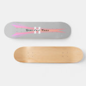 Skateboard grijs met roze HAMbyWG (Horizontaal)