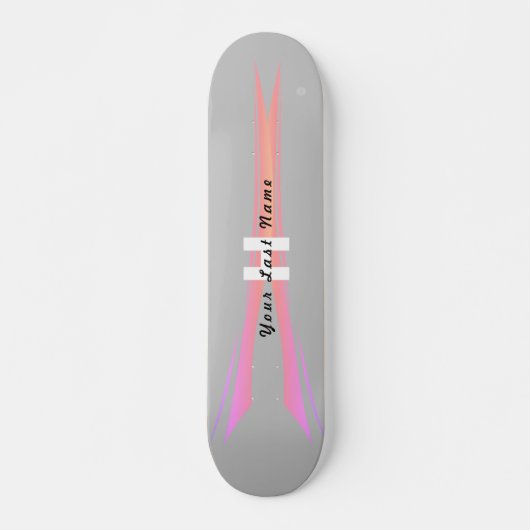 Skateboard grijs met roze HAMbyWG (Voorkant)
