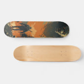 Skateboard Guerrero armado buscando un monstruo (Horizontaal)