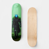 Skateboard Guerrero fantasma en oscuro bosque (Voorkant)