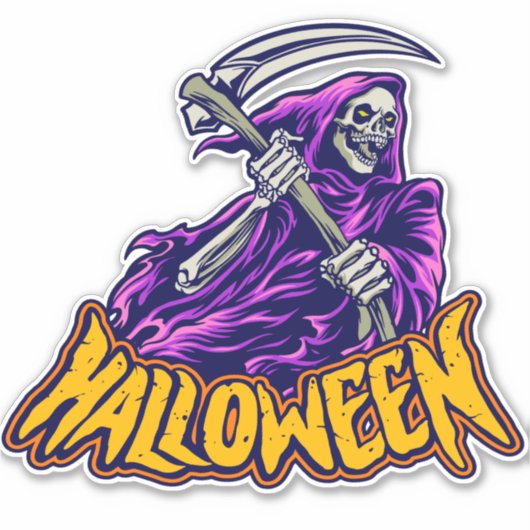 skateboard | Halloween Grim Ripper Sticker (Voorkant)