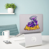 skateboard | Halloween Grim Ripper Sticker (Laptop op bureau)