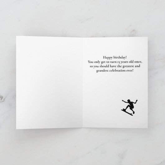 SKATEBOARD HAPPY BIRTHDAY Boy Kaart (Binnen)