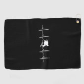 Skateboard-hartslag Golfhanddoek (Horizontaal)