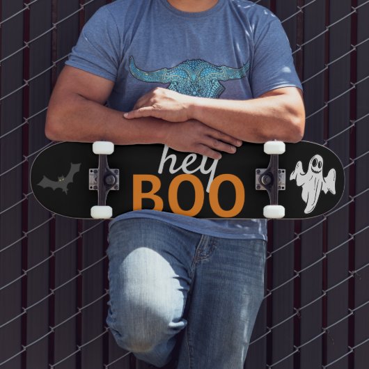 Skateboard - hey BOO Ghost/Bats Black (Buiten 3)