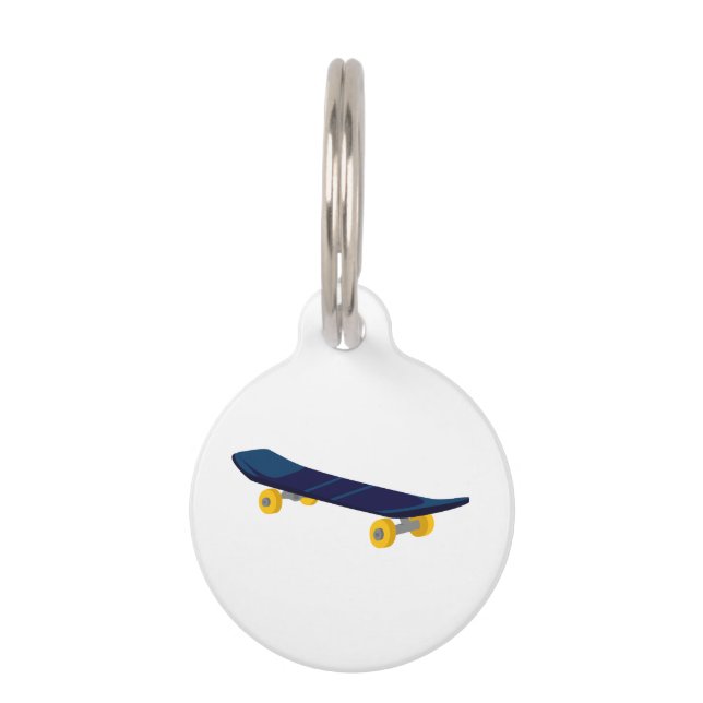 Skateboard Huisdierpenning (Voorkant)
