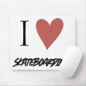Skateboard Ik hou van skateboarden Muismat (Met muis)
