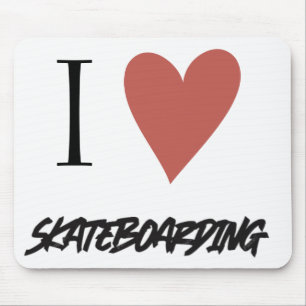 Skateboard Ik hou van skateboarden Muismat
