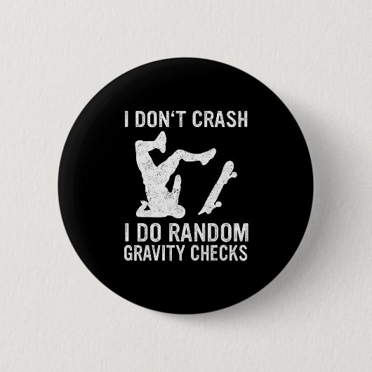 Skateboard Ik Val Niet Ik Doe Willekeurige Zwaarte Ronde Button 5,7 Cm (Voorkant)
