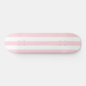 Skateboard  in roze en witte strepen (Horizontaal)