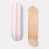 Skateboard  in roze en witte strepen (Voorkant)
