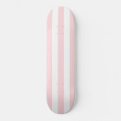 Skateboard  in roze en witte strepen (Voorkant)