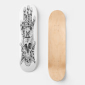 skateboard Ink Tekening schedel Schaats (Voorkant)