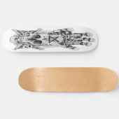skateboard Ink Tekening schedel Schaats (Horizontaal)