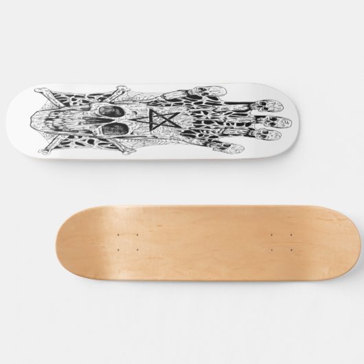skateboard Ink Tekening schedel Schaats (Horizontaal)