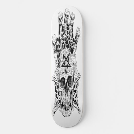 skateboard Ink Tekening schedel Schaats (Voorkant)