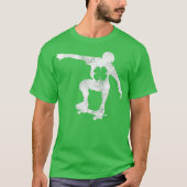 Skateboard Irish St Patricks Day Shamrock T-shirt (Voorkant)
