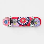SKATEBOARD JAPANESE FLOWERS AND TIGER DIY INITIAL (Horizontaal)
