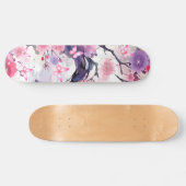 Skateboard Japanse Kersenbloesem & Vlinders (Horizontaal)