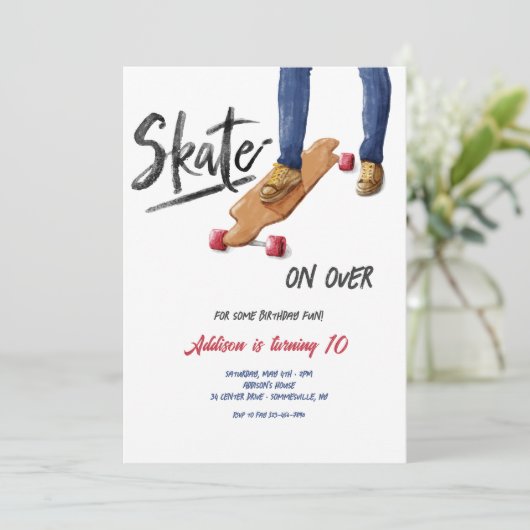 Skateboard Kaart (Staand voorkant)