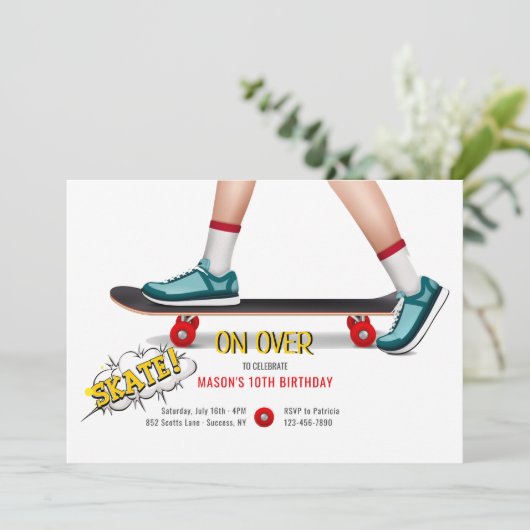 Skateboard Kaart (Staand voorkant)