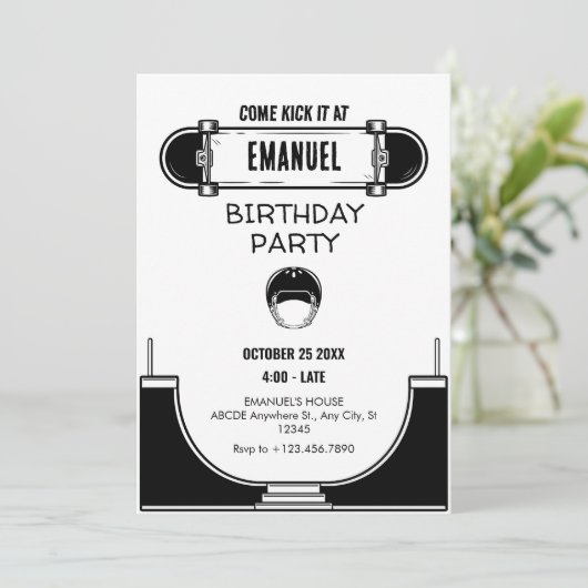 SKATEBOARD KAART (Staand voorkant)