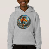 Skateboard Kat Hoodie – Vrijheid in Beweging (Voorkant)