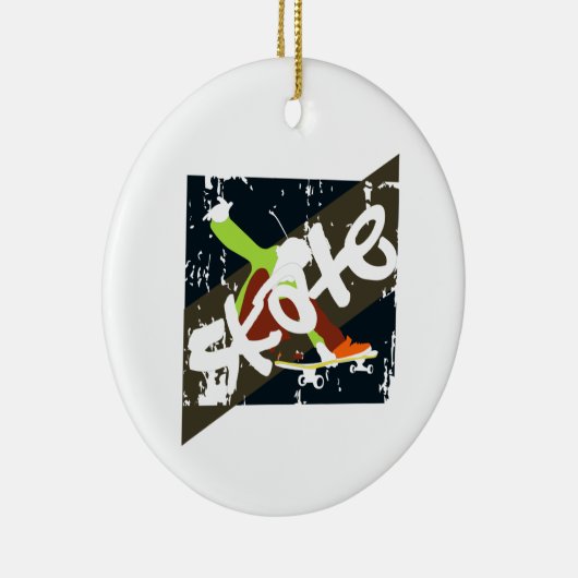 skateboard keramisch ornament (Rechts)