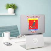 skateboard kerstcadeau, gepersonaliseerde naam sticker (Laptop op bureau)