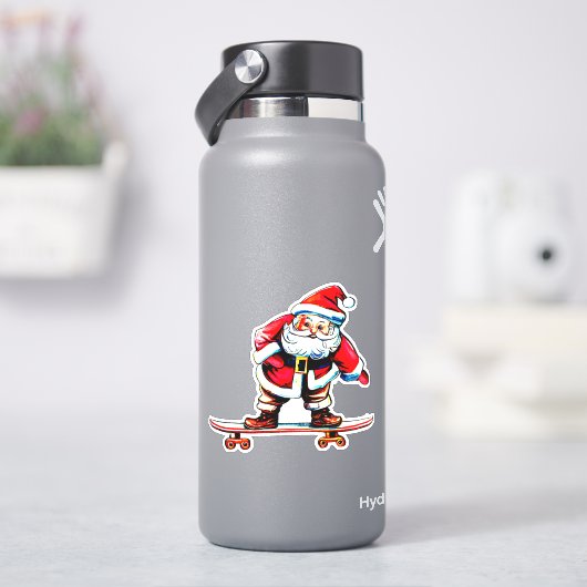 Skateboard Kerstkerstkerstkerstman 4-inch Kiss Cut Sticker (HydroFlask)