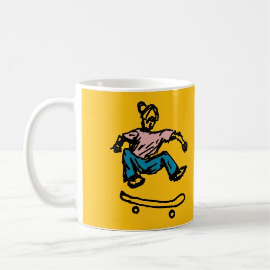 skateboard koffiekop koffiemok (Links)